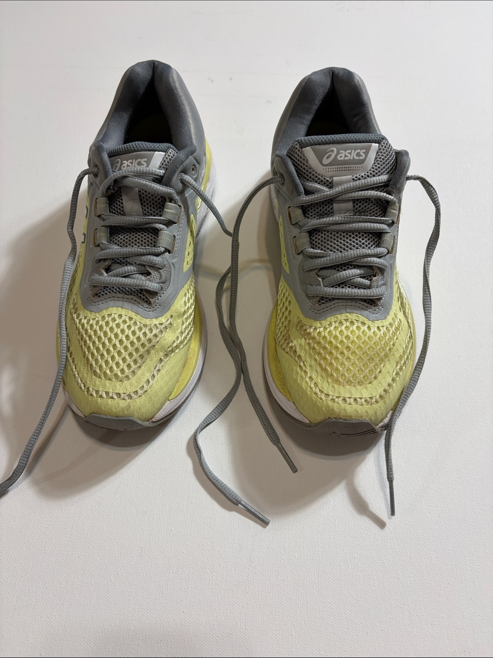 ASICS Gel Cumulus 18 Running Shoes Gray Yellow Women’s US 8 T855N